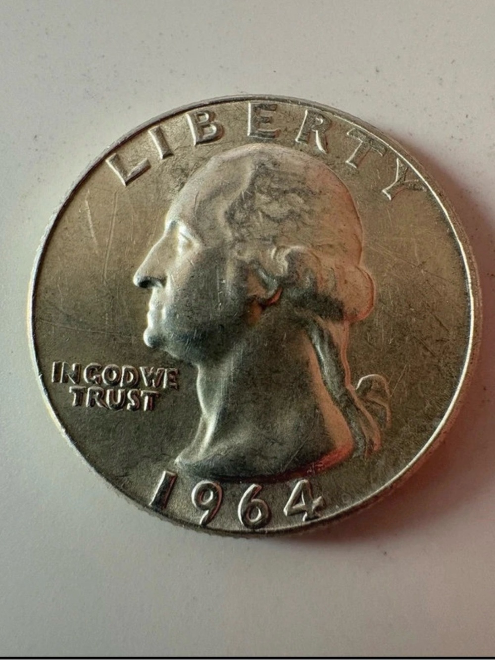 1964 D Washington Quarter – 90% Silver US Coin in Protective Case